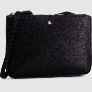Ralph Lauren Black Crossbody Bag with Gold Accents